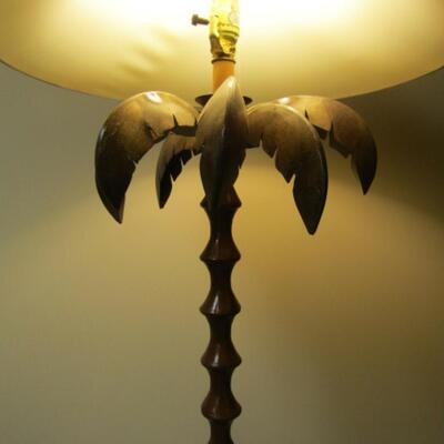 Decorative Metal and Wood Floor Lamp with Shade