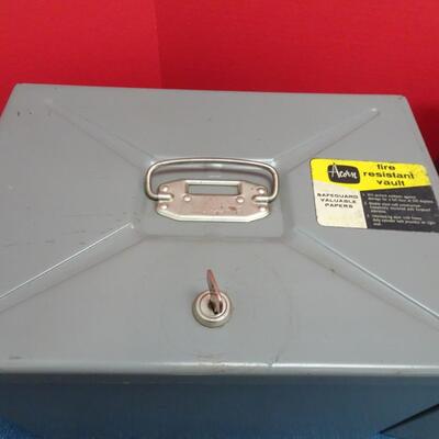 LOT 524. TWO VINTAGE FIRE RESISTANCE FILE VAULT