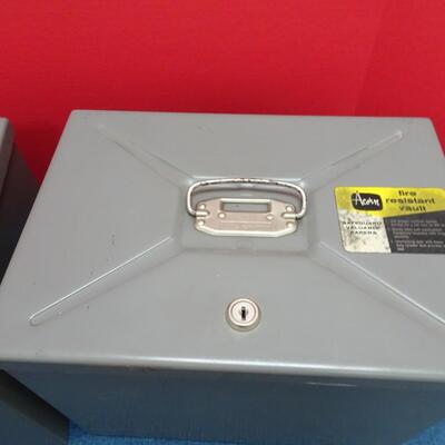 LOT 524. TWO VINTAGE FIRE RESISTANCE FILE VAULT