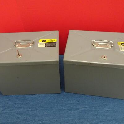 LOT 524. TWO VINTAGE FIRE RESISTANCE FILE VAULT