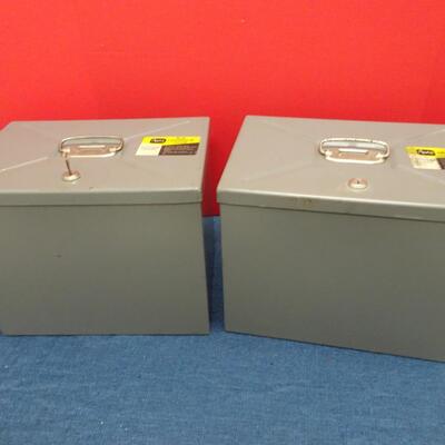 LOT 524. TWO VINTAGE FIRE RESISTANCE FILE VAULT