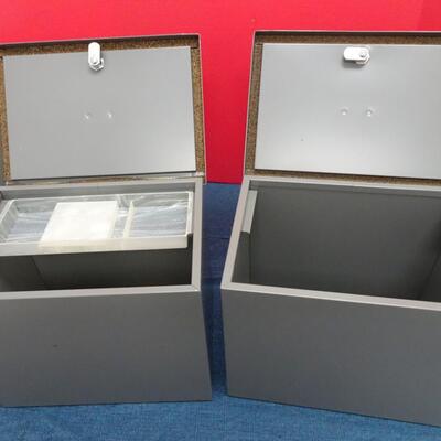LOT 524. TWO VINTAGE FIRE RESISTANCE FILE VAULT