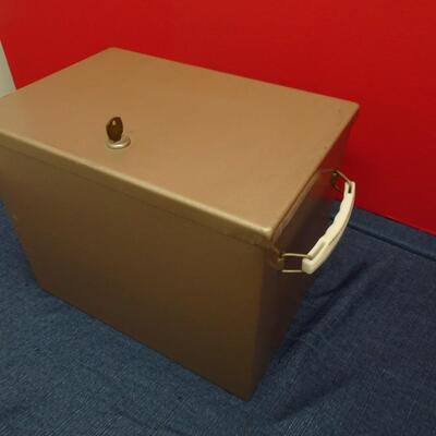 LOT 527. VINTAGE FIRE RESISTANT BOX