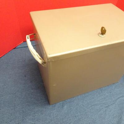 LOT 527. VINTAGE FIRE RESISTANT BOX