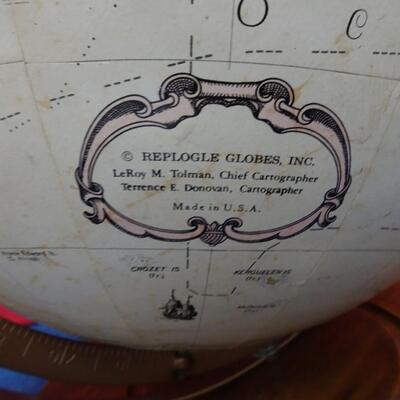 LOT 529. GLOBEMASTER 12 INCH GLOBE WITH WOOD BASE