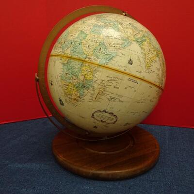 LOT 529. GLOBEMASTER 12 INCH GLOBE WITH WOOD BASE