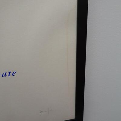 LOT 538. FRAMED 1996 PRESIDENTIAL DEBATE POSTER PENCIL SIGNED BY ARTIST