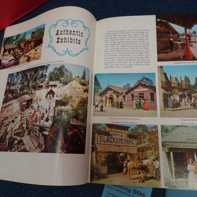 LOT 540. VINTAGE 1973 DISNEY WOLRD INFORMATION GUIDE, VINTAGE KNOTTS AND HEARST CASTLE BOOKLET