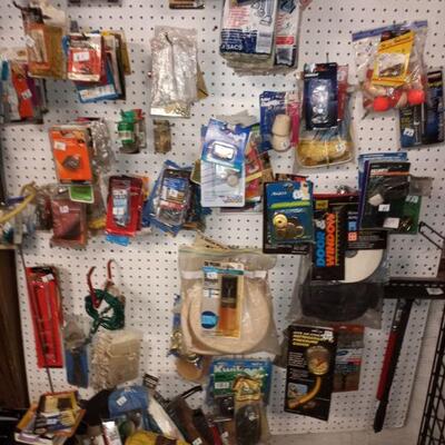 A wall of unusual accessories circa 1970