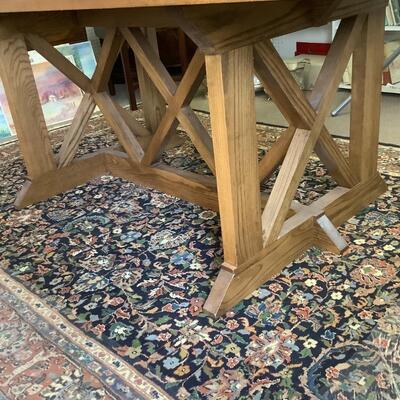 C - 778  Traditional Farmhouse Style X-Trestle Base Dining Table