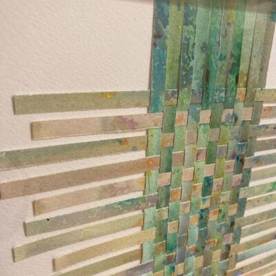 Original Watercolor Weaving