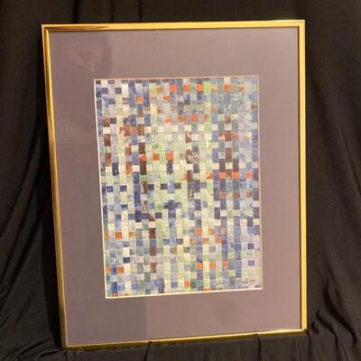 "City Lights" Watercolor Weaving
