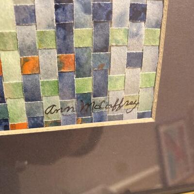 "City Lights" Watercolor Weaving