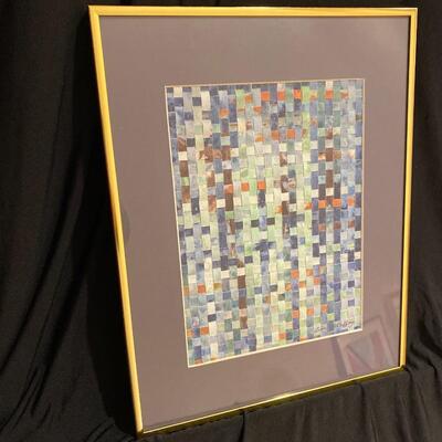 "City Lights" Watercolor Weaving