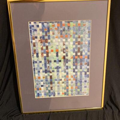 "City Lights" Watercolor Weaving