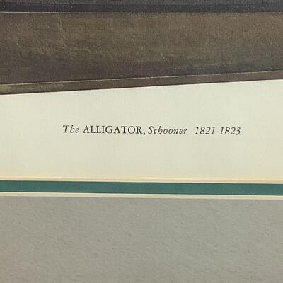 C - 7482 Framed Print â€œ The ALLIGATOR â€œ, Schooner 1821-1823