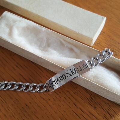 Vintage Sterling Silver Man's ID Bracelet