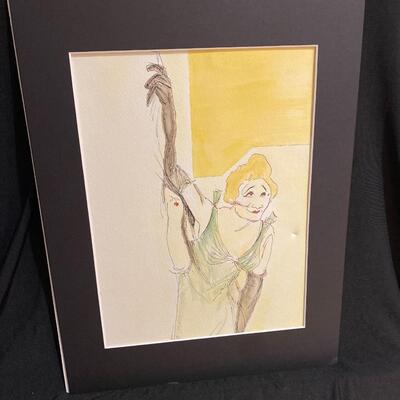 "Yvette Guilbert" Original Watetcolor