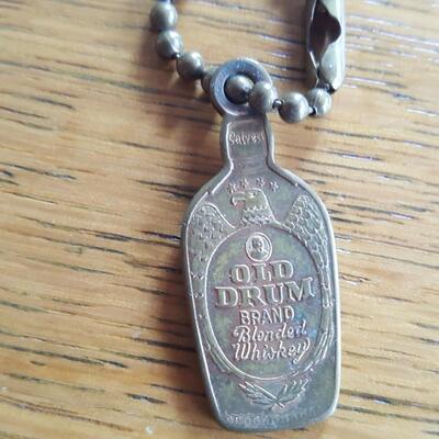 Bourbon Advertising Copper Key Chain