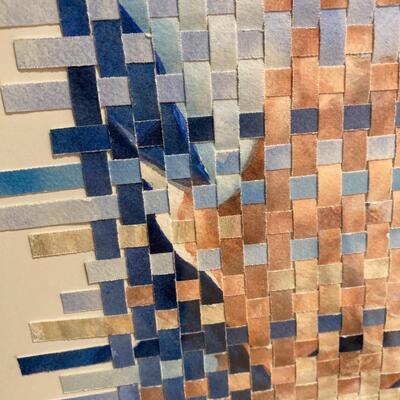 "Hand-Up" Original Watercolor Weaving