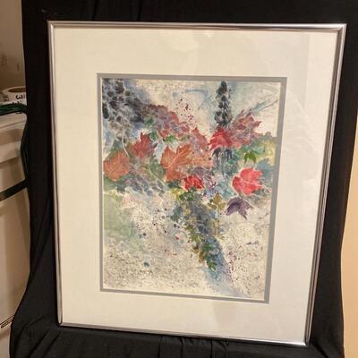 Original Watercolor Painting of Leaves