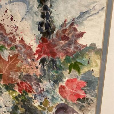 Original Watercolor Painting of Leaves