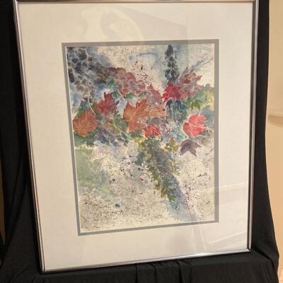 Original Watercolor Painting of Leaves
