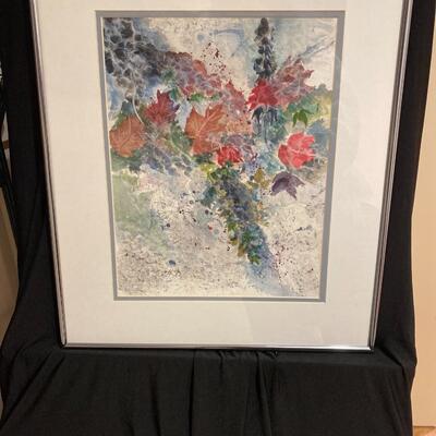 Original Watercolor Painting of Leaves