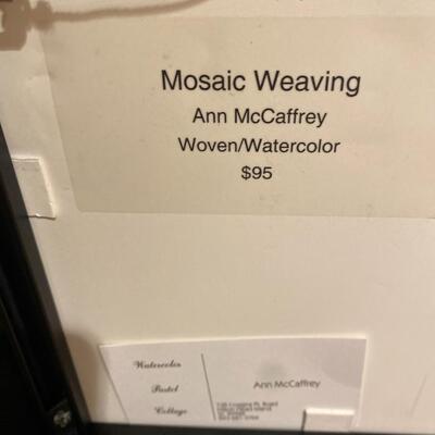 "Mosaic" Original Watercolor Weaving