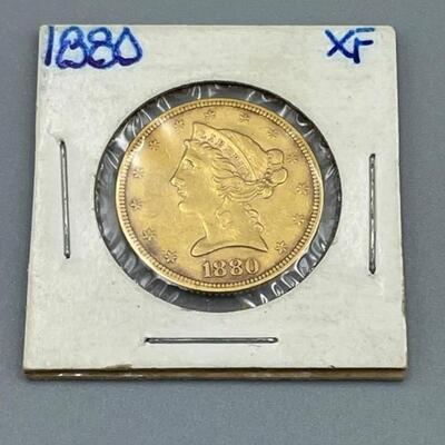 1880 gold coin