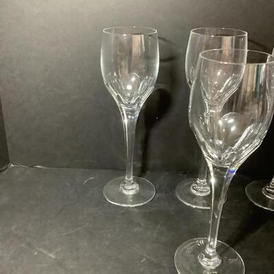 C - 784.  Six  Lead Crystal Wine Glasses