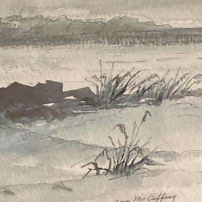 "Gray Day" Original Watercolor and Ink