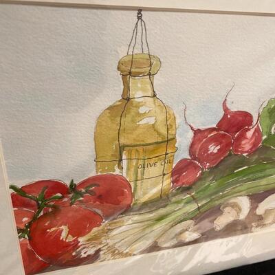 "Salad Time" Original Watercolor and Ink