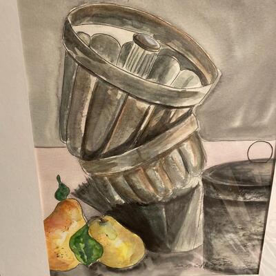 "Antique Molds" Original Watercolor and Ink