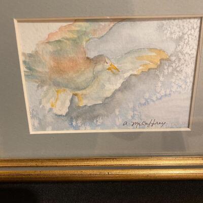 Small Watercolor Painting of Bird