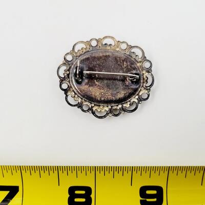MADE IN AUSTRIA VINTAGE EMBROIDERY BROOCH