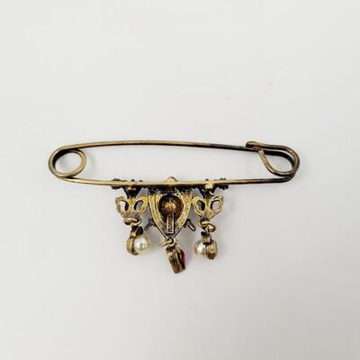 FLORENZA VINTAGE MUTI STONE BROOCH