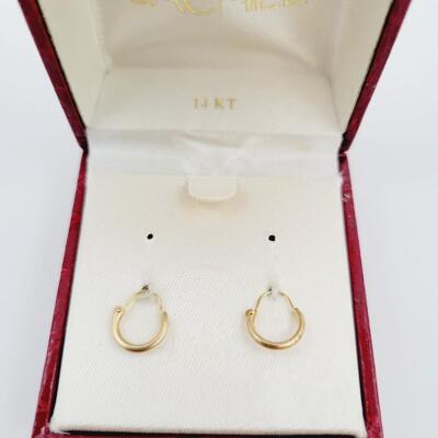 14K JACMEL SMALL HOOP EARRING