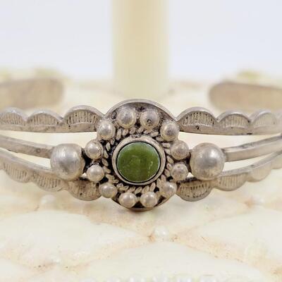 NATIVE AMERICAN STERLING STONE CENTER BRACELET