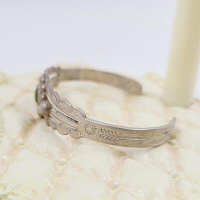 NATIVE AMERICAN STERLING STONE CENTER BRACELET