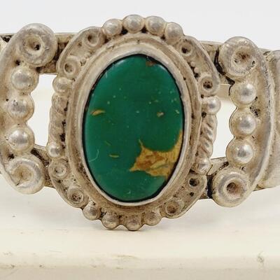 NATIVE AMERICAN STERLING STONE CENTER BRACELET