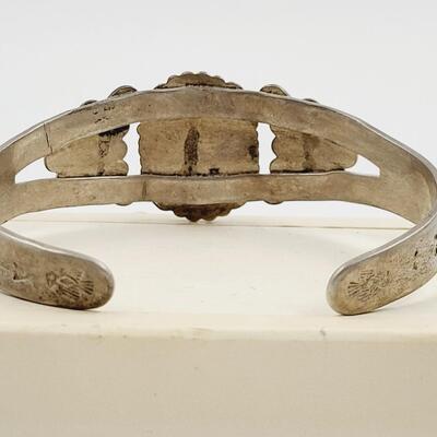 NATIVE AMERICAN STERLING STONE CENTER BRACELET