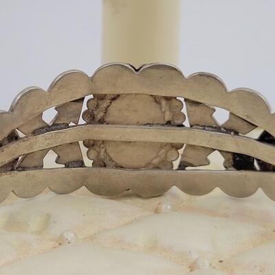 NATIVE AMERICAN STERLING CENTER STONE BRACELET