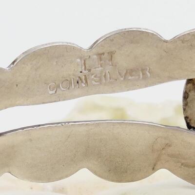 NATIVE AMERICAN IH COIN SILVER STONE CENTER BRACELET