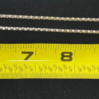 925 STERLING SILVER FACETED 18â€ NECKLACE CHAIN - ITALY