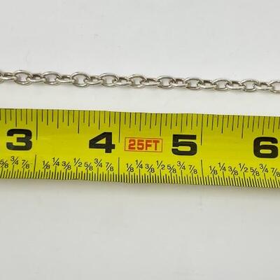925 STERLING SILVER CHAIN BRACELET W/ HEART CHARM