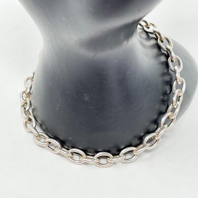 925 STERLING SILVER CHAIN BRACELET W/ HEART CHARM