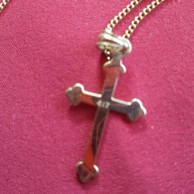 Gold Cross and Chain