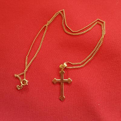 Gold Cross and Chain
