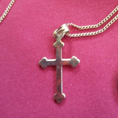 Gold Cross and Chain